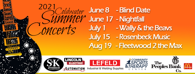 coldwaterchamb's tweet photo. We are thrilled to share the Summer Concert Series &amp; even more excited to let you know it is time to SAVE THE DATE, June 8th for the Taste of the Town.  
As you will notice the concert series kicks off on the night of the Taste and we look forward to seeing all of you there!! https://t.co/0khHcAWrrY