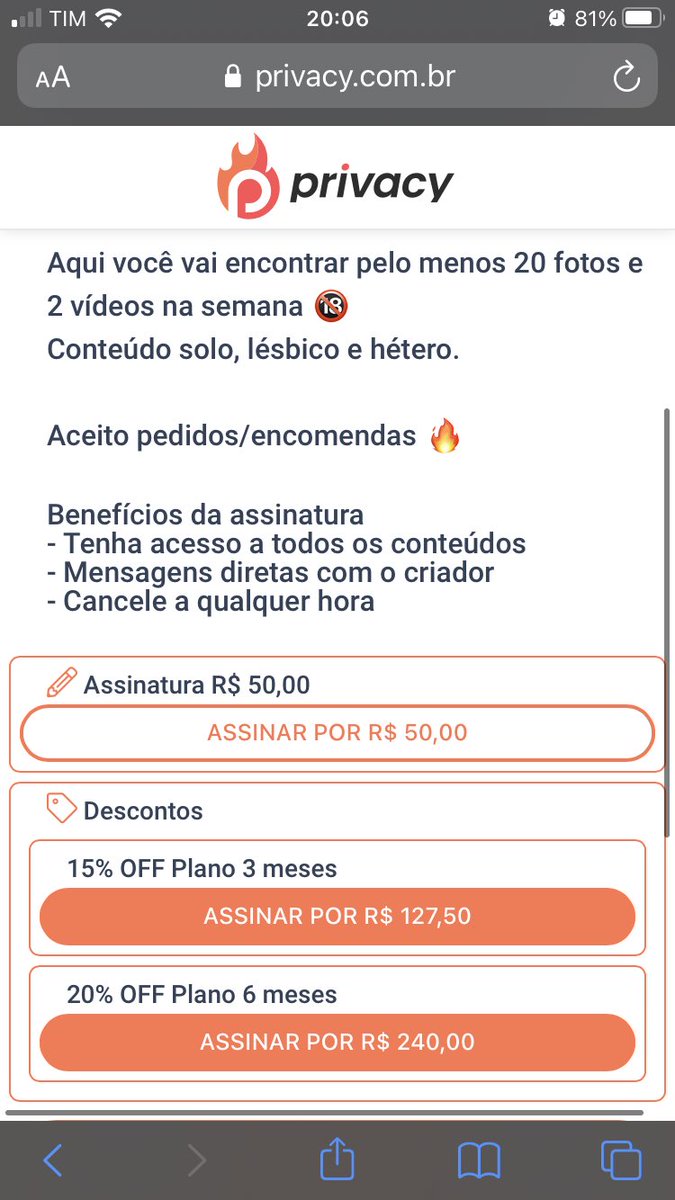 Quero saber o que você tá esperando pra assinar meu Privacy...

privacy.com.br/Checkout/ItsRu…