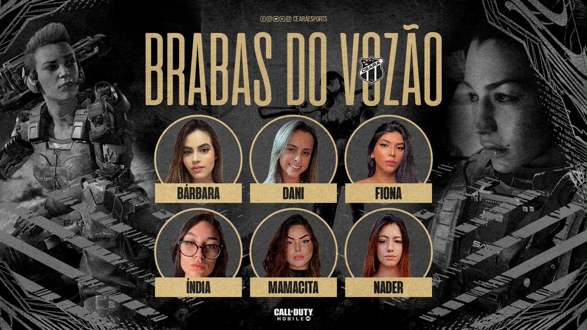 CearaeSports's tweet image. Hoje é dia de um anúncio gigante no Vozão. É nossa primeira line feminina. O #codmobilebr está ainda mais forte e estamos muito felizes em dar boas vindas às nossas meninas. Chegaram as brabas do Vozão!

Tem que respeitar. Vamos com tudo. #GoVozão
