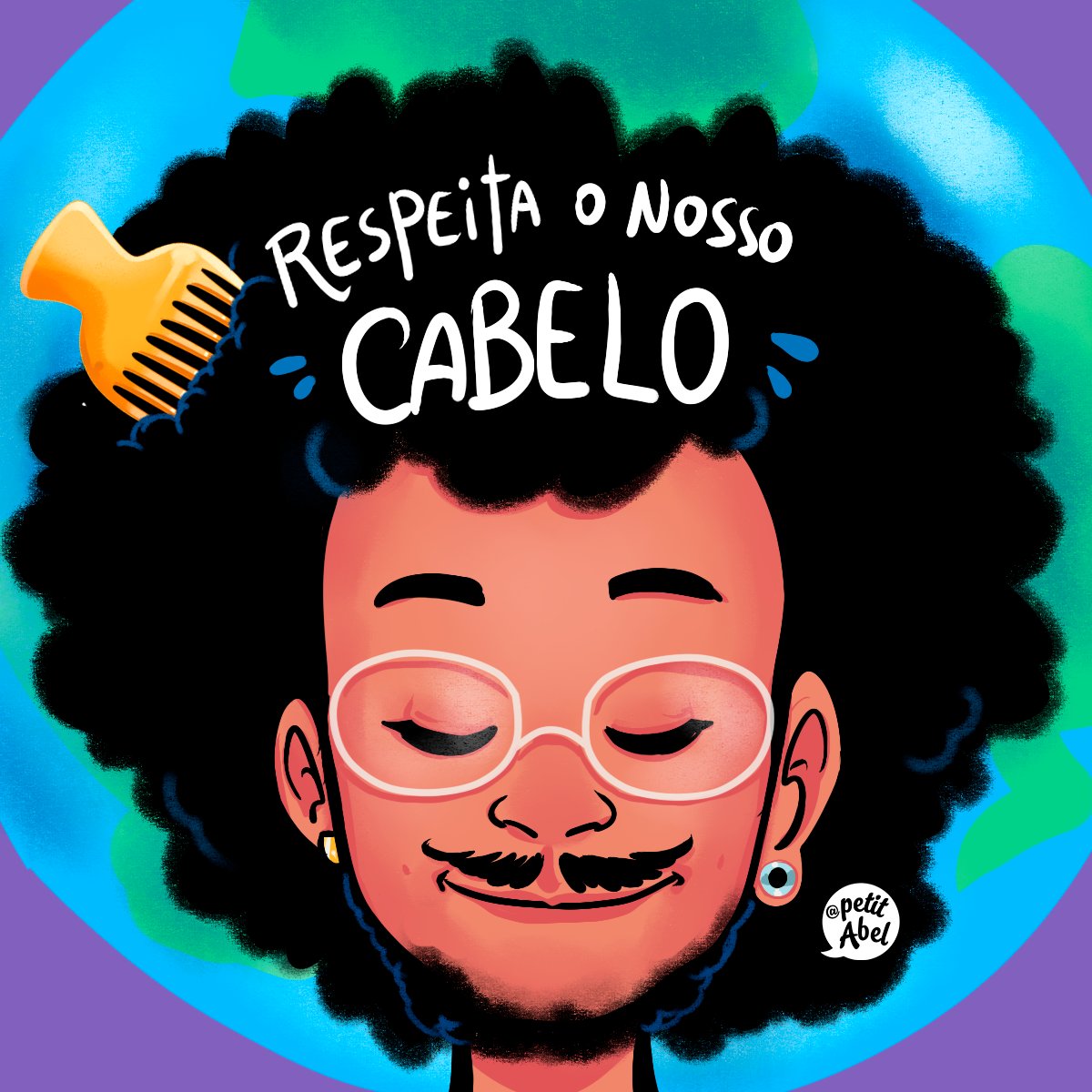 petitabell's tweet image. "Respeita o nosso cabelo" 
A frase dita pela @Ludmilla durante o seu show no #BBB21 serviu como um afago para o @joaoluizpedrosa , que está cansado de sofrer c/ certos comentários sobre seus cabelos. 
Por que o cabelo Black Power ainda causa tanto estranhamento? Evolui sociedade!
