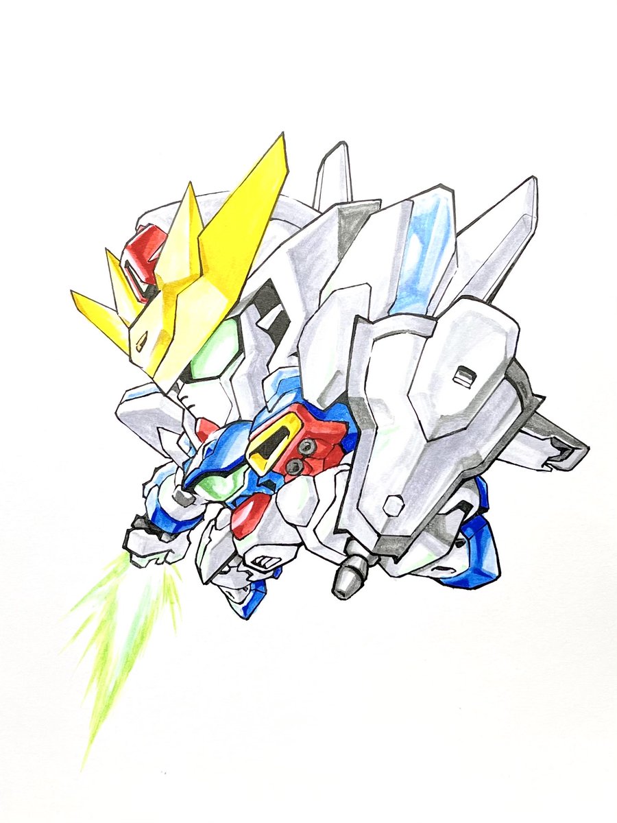 「一日遅れで描いたガンダムX 」|チキチキバンバンのイラスト