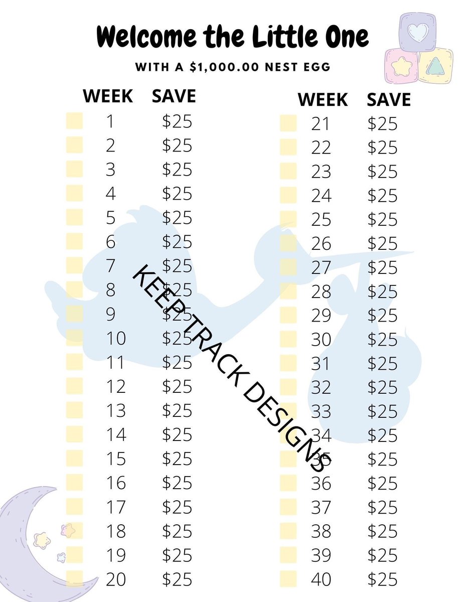 Check out this 40 Week #ExpectantParent Savings Printable in my #etsy shop #savemoney #expectantparent #pregnant etsy.me/2RbtdMM
