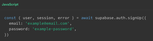 See how easy it is to sign up users in your web app using supabase-js 👇 ...