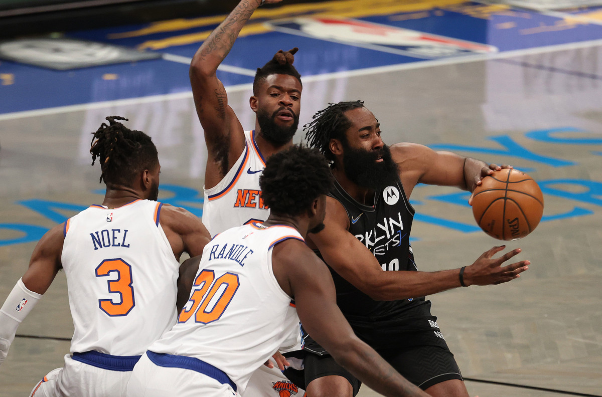 James Harden reinjures hamstring in return to Nets lineup