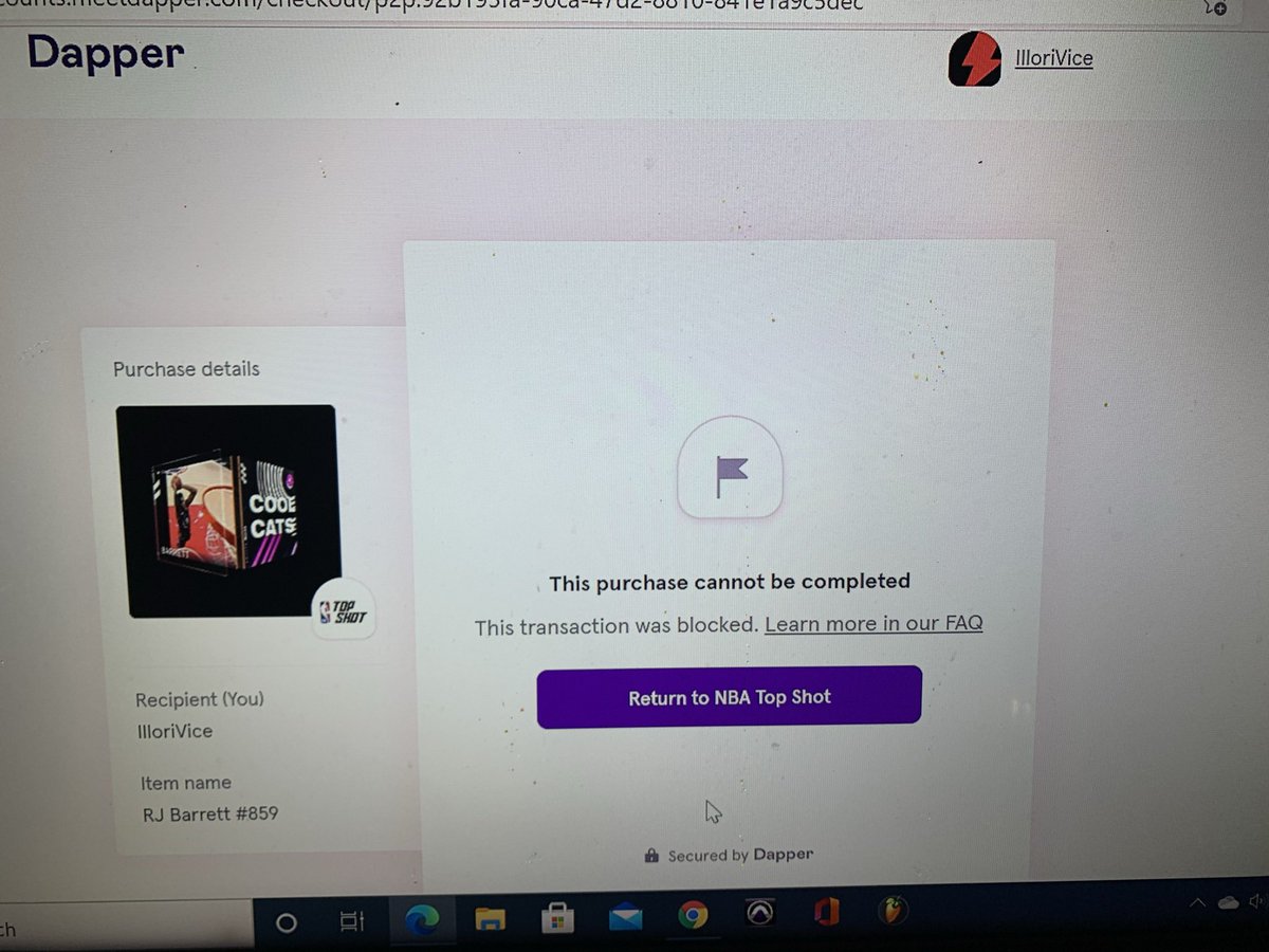 IlloriVice's tweet photo. @Post__SzN @nbatopshot Soo are y’all going to respond to my request, there’s no way you all didn’t see my tweet about this challenge, I tried to complete this and @hellodapper system locked me out and I wasn’t able to finish the collection, R U GUYS GOING TO HELP??!! https://t.co/CjXKY7t9hY