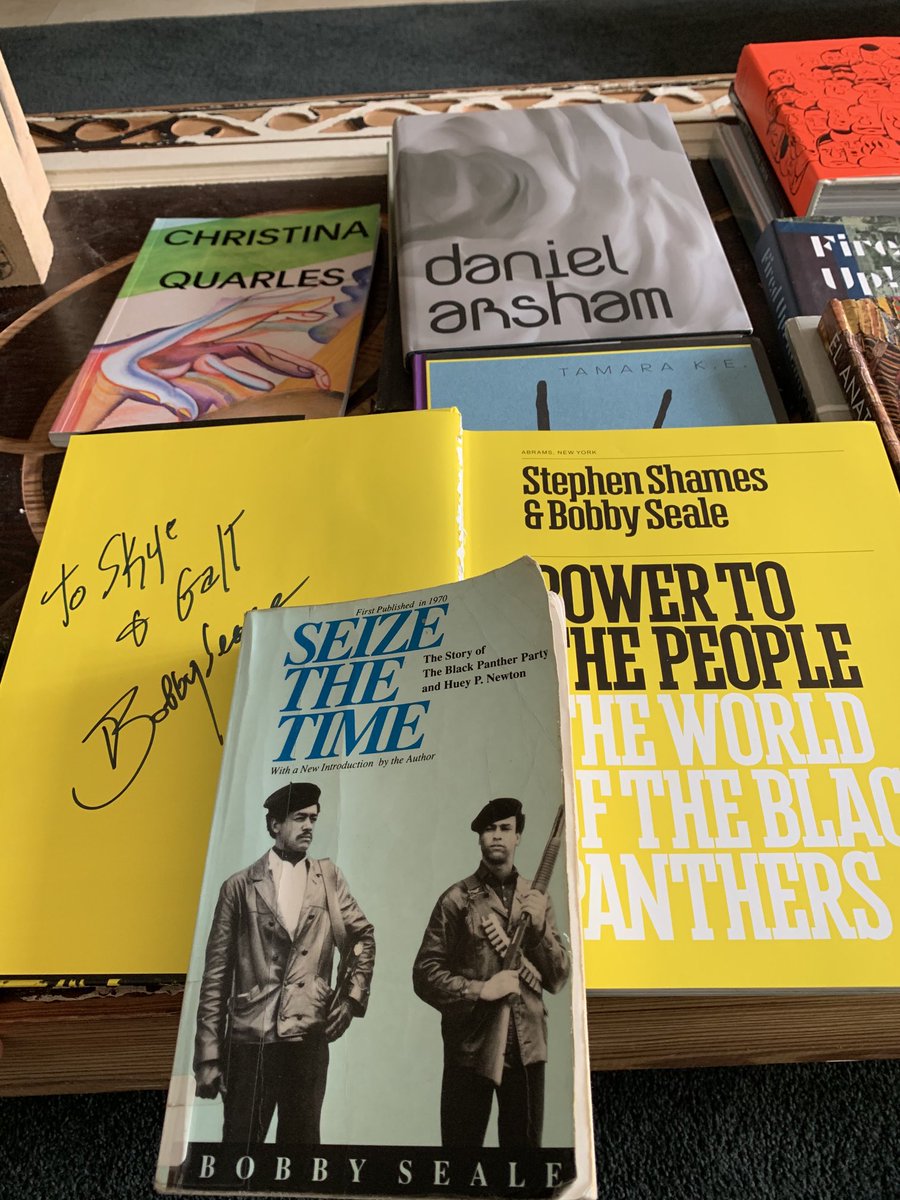 Just finished reading Seize the Time by ⁦⁦<a href="/BobbySealecom/">Bobby Seale</a>⁩ and his newer book Power to the People, which he signed for our teenagers Skye and Galt. Thanks for doing so Bobby.
