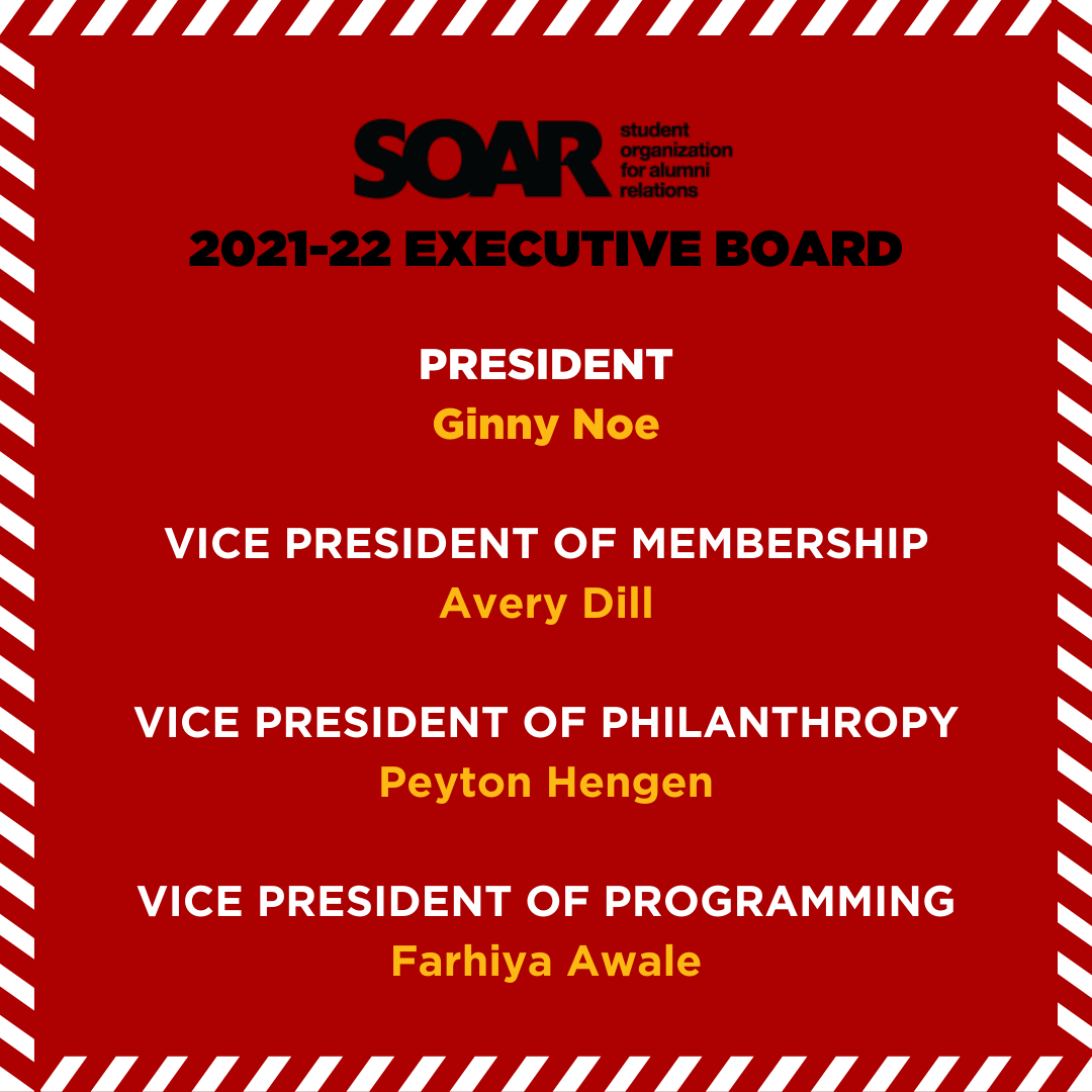 UofLSOAR's tweet photo. Congratulations to SOAR's newly elected 2021-22 Executive Board! We are excited for your leadership of this organization. #FutureUofLAlumni https://t.co/3qx8OO2xtc