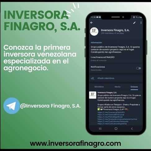 Venellano2's tweet photo. Ya estamos en #telegram por esta razón  queremos dejarte el enlace de la primera inversora especializada en el #agronegocio en #Venezuela y así podrás conocer todo lo que vienen haciendo.
https://t.co/uOQ7KQ0L6R
#inversorafinagro #EcosistemaAgroFinanciero #Bolprinagro #inversora https://t.co/HtxyP70qMr