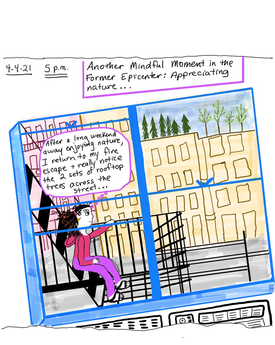 ZenRuby1's tweet image. Another Mindful Moment in the Former Epicenter:  appreciating nature ... #anothermindfulmoment #mindfulmoment #fireescapechronicles #fireescapesnyc #appreciatingnature #findingnatureeverywhere #returningfromalongweekend #rooftoptrees #roofsofinstagram #formerepicenter #covidart