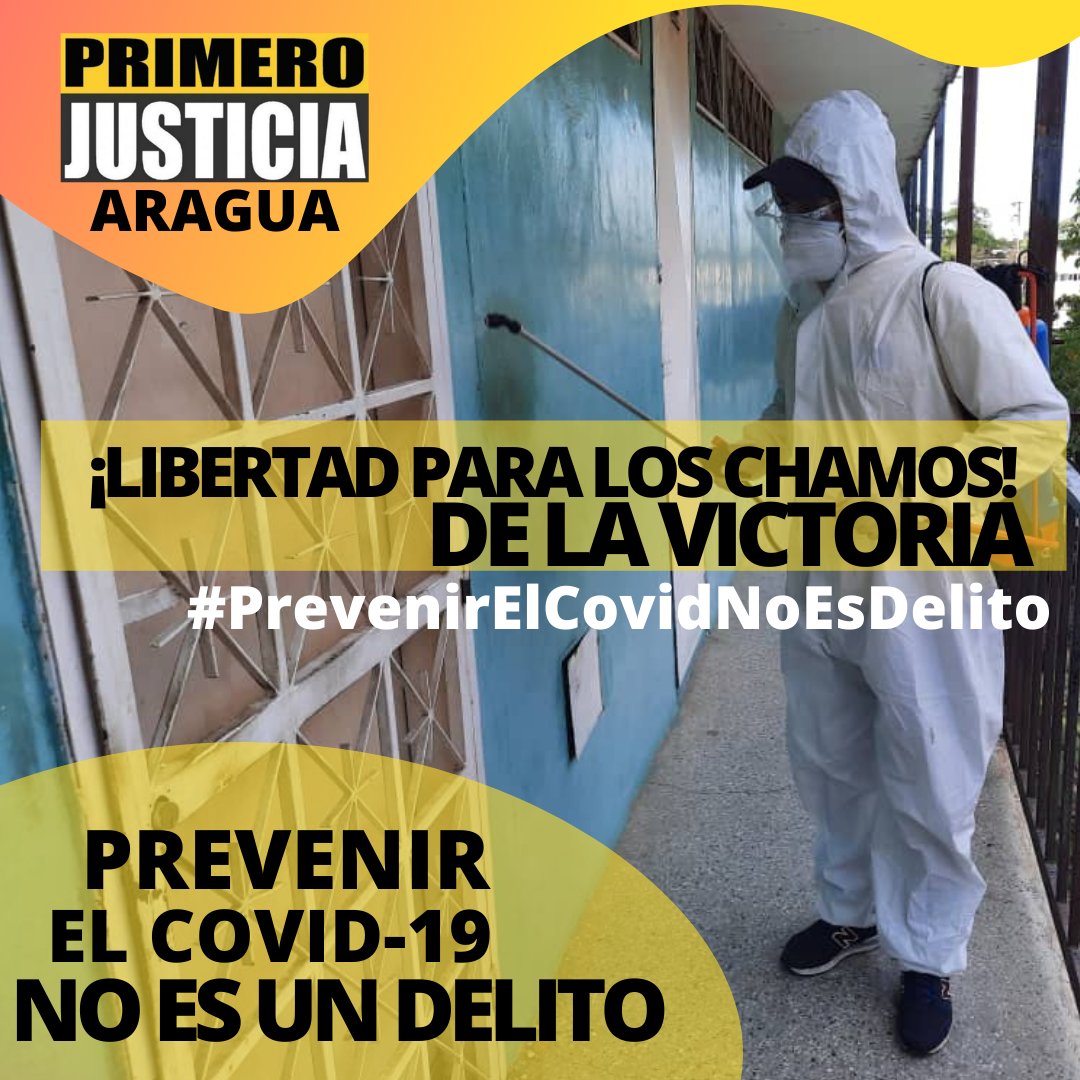 #UltimaHora Increíble en #Aragua detienen a 6 jóvenes por llevar acabo una jornada de desinfección solicitada por la comunidad #VecinosSolidarios #PrevenirElCovidNoEsDelito