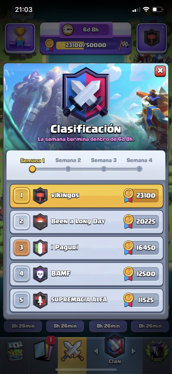 Buscamos jugadores de nivel 13 que sean full guerra  ojalas que tengan WhatsApp RT y ❤️ plis .saludos !!!