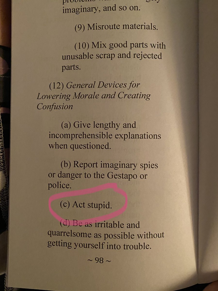 mariahartwig's tweet photo. I love this so much (Office of Strategies Services, 1944) @CIA #SimpleSabotage https://t.co/ZbC8JJW0A9