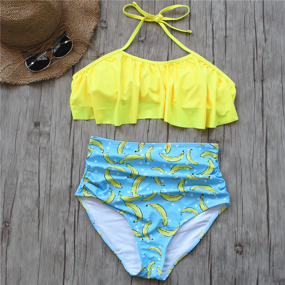 Find what belongs to you at progarmentscn.com #cutetwopieceswimsuits #yellowswimsuit