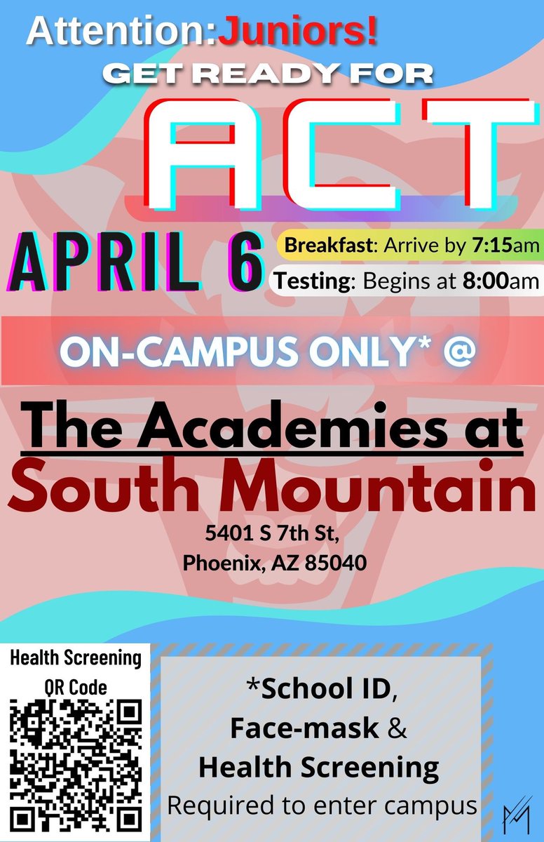 Tomorrow is ACT testing on campus for all Junior Students. Juniors please arrive on campus by 7:30AM. All non-junior students tomorrow is a virtual asynchronous learning day. #jagsconnected