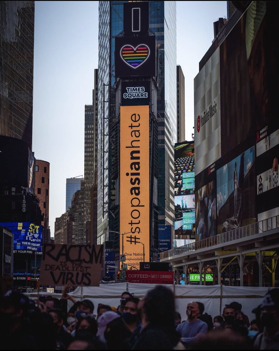 went to my first protest in nyc yesterday, which was also the first Asian-American rally in times square. happy easter, we are rising ✊ #StopAsianHate #StopAAPIHate #BlackLivesMatter  #BLM #blackasiansolidarity photo creds to @/nobifilms and @/gken.ny on instagram