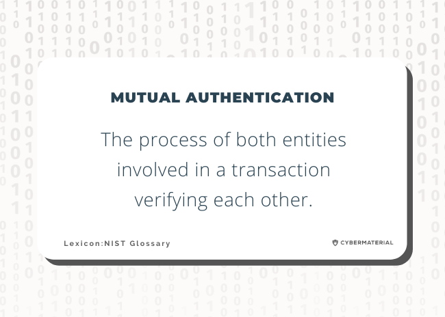 Cybermaterial_'s tweet image. Mutual Authentication cybermaterial.com/mutual-authent… #5GLexicon #MutualAuthentication #Learning #Lexicon