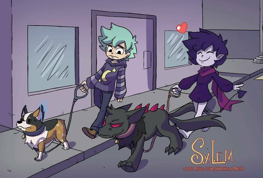 Don’t worry, the bark is much worse than the bite... probably 😁😈 What kind of pet do you have? • #cryptidcrossing #walkingthedog #corgi #chupacabra #pets #walks #lovepets #animation #animatedseries #oliver #salem #thesalemseries instagr.am/p/CNTjUoglngT/