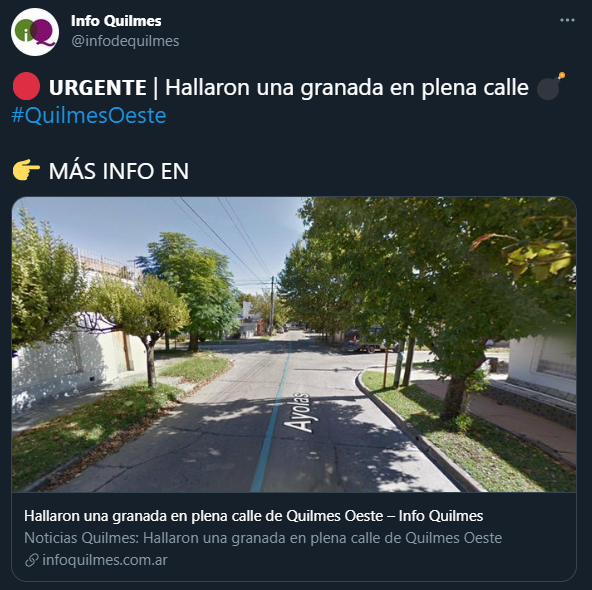 Out of context Quilmes tweet media