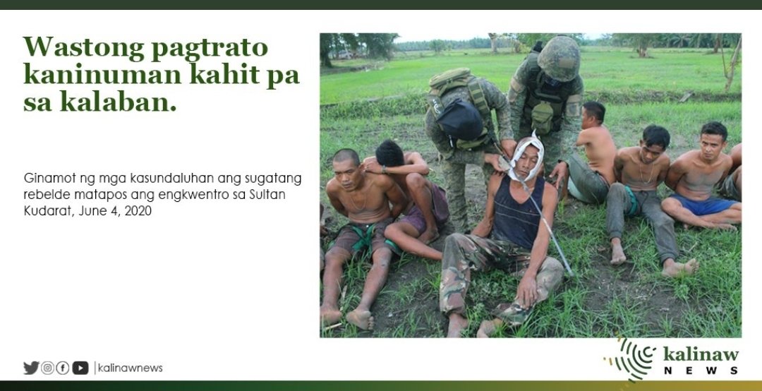 SundalongKnin's tweet photo. This is how OUR soldiers treat the NPAs...
#MabuhayAFP
#SaluteToTheAFP
(1/2) https://t.co/CIqiVCrY2w