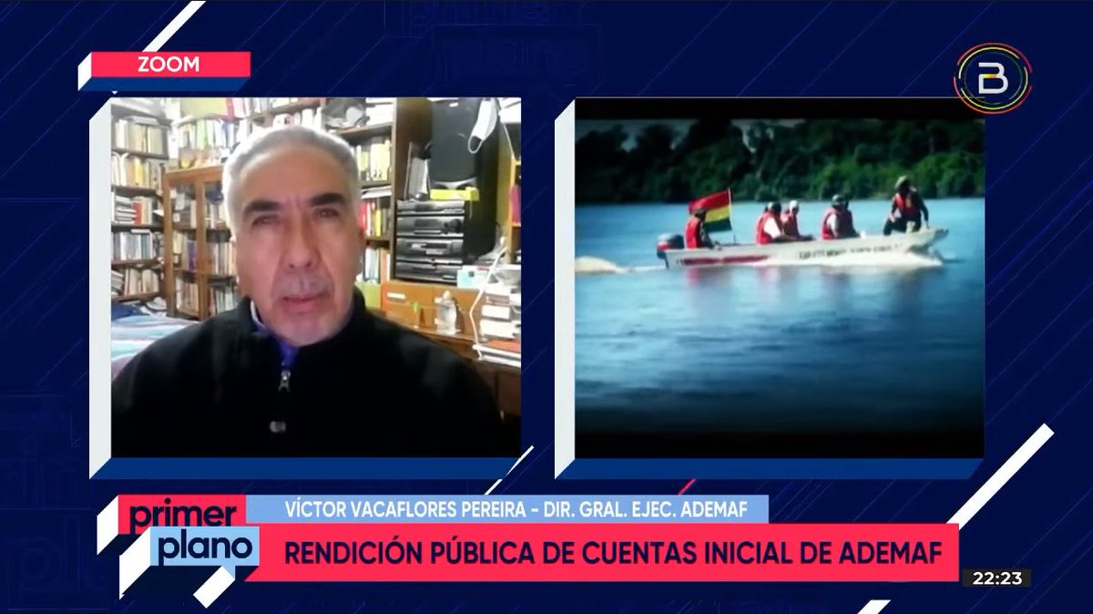 Canal_BoliviaTV's tweet photo. #PrimerPlano
Director ejecutivo de #Ademaf, Víctor Vacaflores: "85% del personal fue removido de la institución durante el Gobierno de facto, fue desastrosa la administración durante ese periodo".
#BTVInforma https://t.co/7Z4ihP9pQt