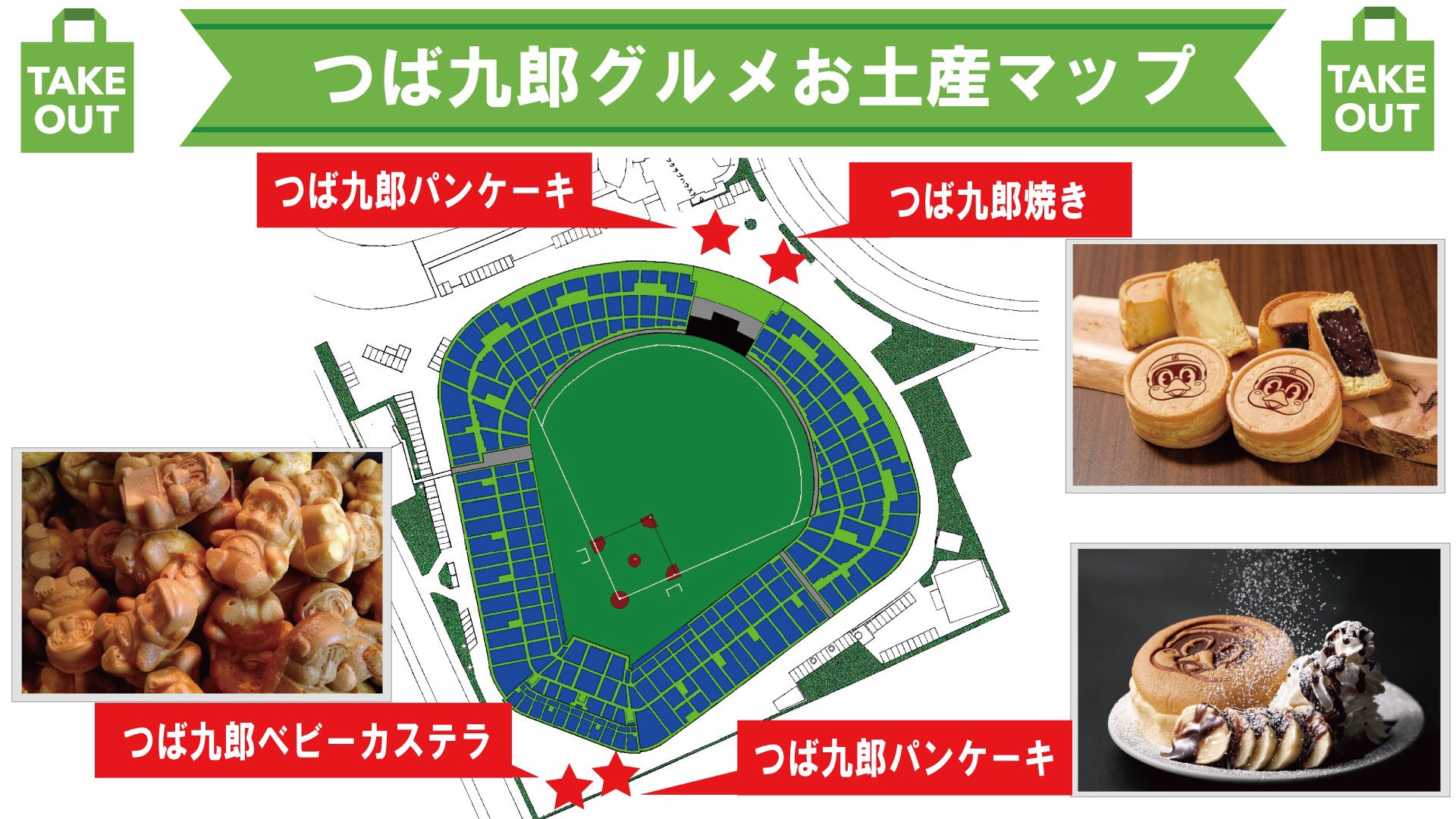 明治神宮野球場 公式 つば九郎 お土産グルメ 今年より試合終了後に つば九郎 グルメのお土産販売を行います 対象商品は つば九郎パンケーキ つば九郎ベビーカステラ つば九郎焼き の3 種類 詳しくは T Co Yizehbzank