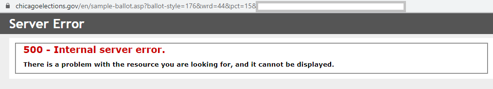 DellChandler's tweet image. #Chicagovote So much for researching my ballot options in Chicago for tomorrow's elections -