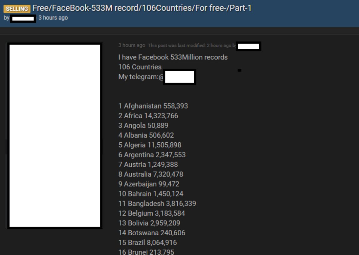 dvbking's tweet image. 533 million #Facebook users phone numbers and personal data have been #leaked online.  How To Check If Your Account Details Were Leaked In The Massive Hack? #security
👉 bit.ly/3mopOFJ