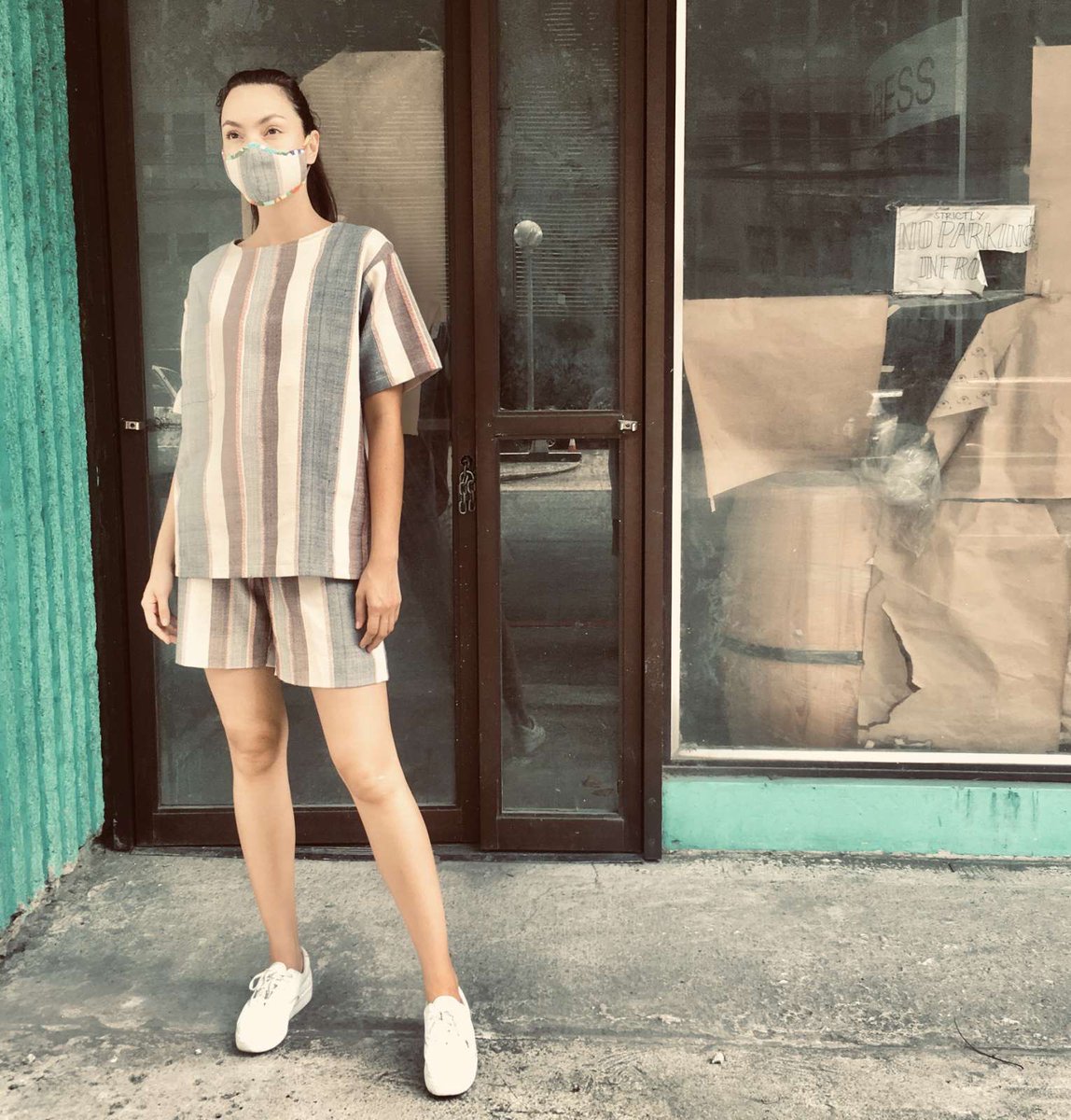 Our GW by GREAT Women play suit- #greatwomentextile of cotton handwoven by the Kalinga peoples. Check gwbygreatwomen.com