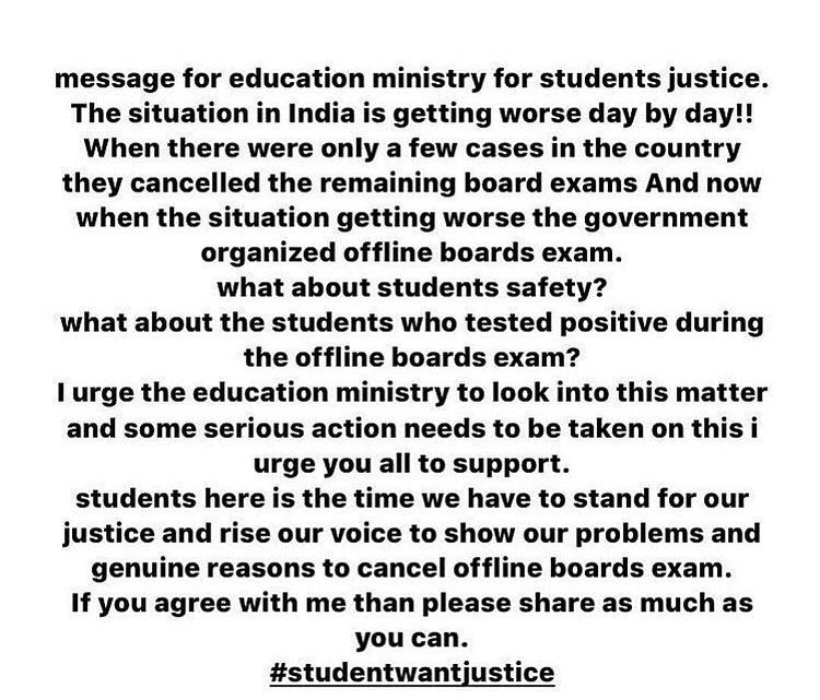 YadavDorie's tweet photo. #cancelboardexams2021 
#studentwantjustice 
@PMOIndia @DrRPNishank @EduMinOfIndia https://t.co/TxON6PZL9D