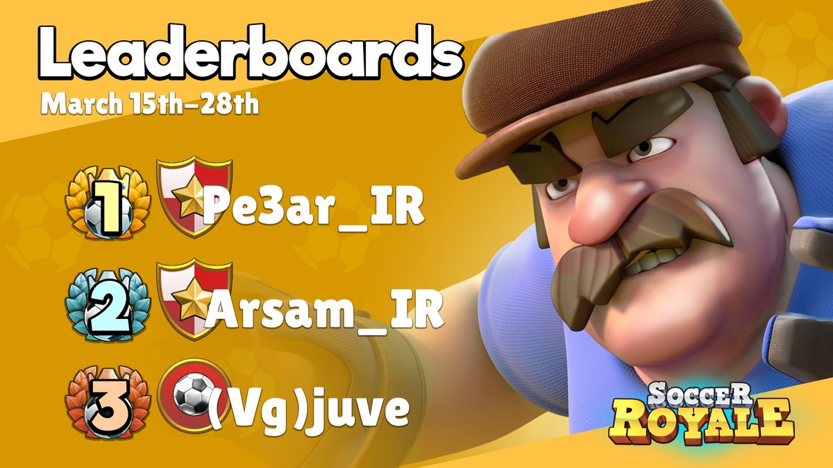 SoccerRoyale's tweet photo. Let's check the latest Leaderboards! https://t.co/mjo2mIfSRX