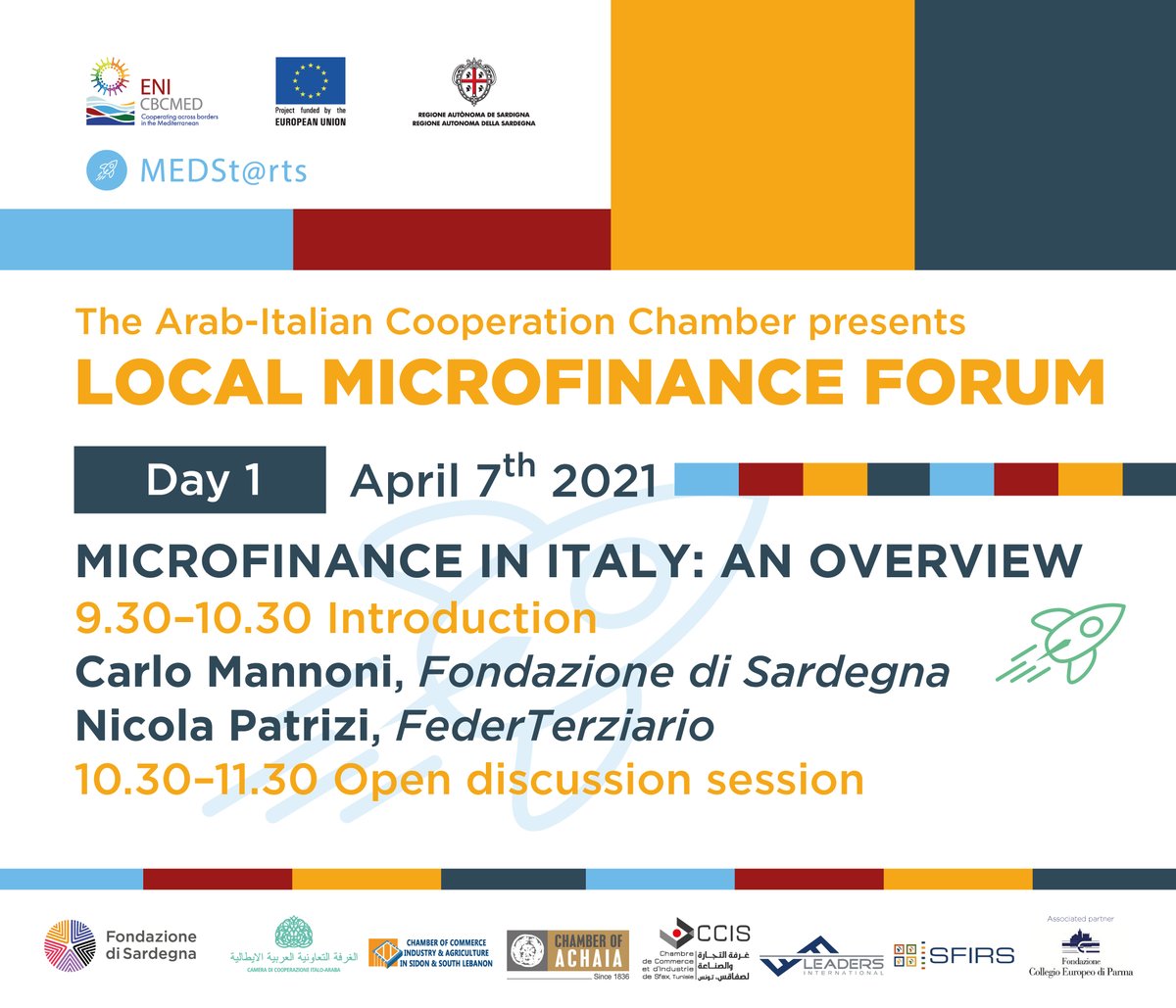 🟠 7th April, TOMORROW: FIRST MICROFINANCE FORUM

📝 Register now: bit.ly/3cK830H

<a href="/cameraitaloarab/">Camera Italo Araba</a> #GOMED @ENICBCMed