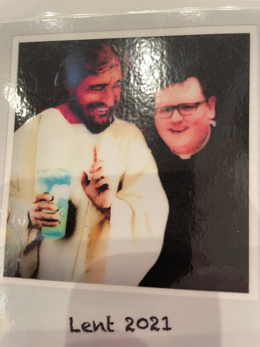 I give you... an image of Jesus telling me not to drink Baja Blast I received as an Easter present from a newly Baptized Catholic... it will be my future Lent inspiration