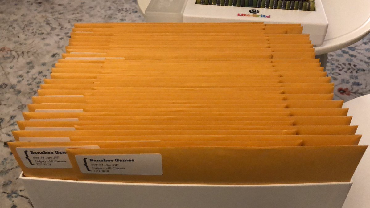 banshee_games's tweet image. #TheWell #zinequest rewards all labelled and ready for a hella fun time at the post office tomorrow! 

I was so excited for getting #Kickstarter backers into Shipstation ... then found out it still can’t do Canada Post lettermail 🤷‍♂️