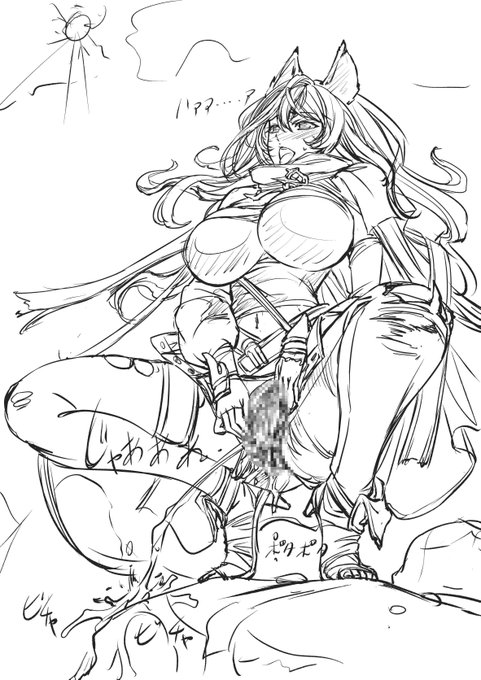 #グラブル #イルザ #放尿 #彼女お借りします #水原千鶴 #ラバースーツ 現在2種類のイラスト進行中。グラブルの衣装は複雑なんでやっぱり難しいね 