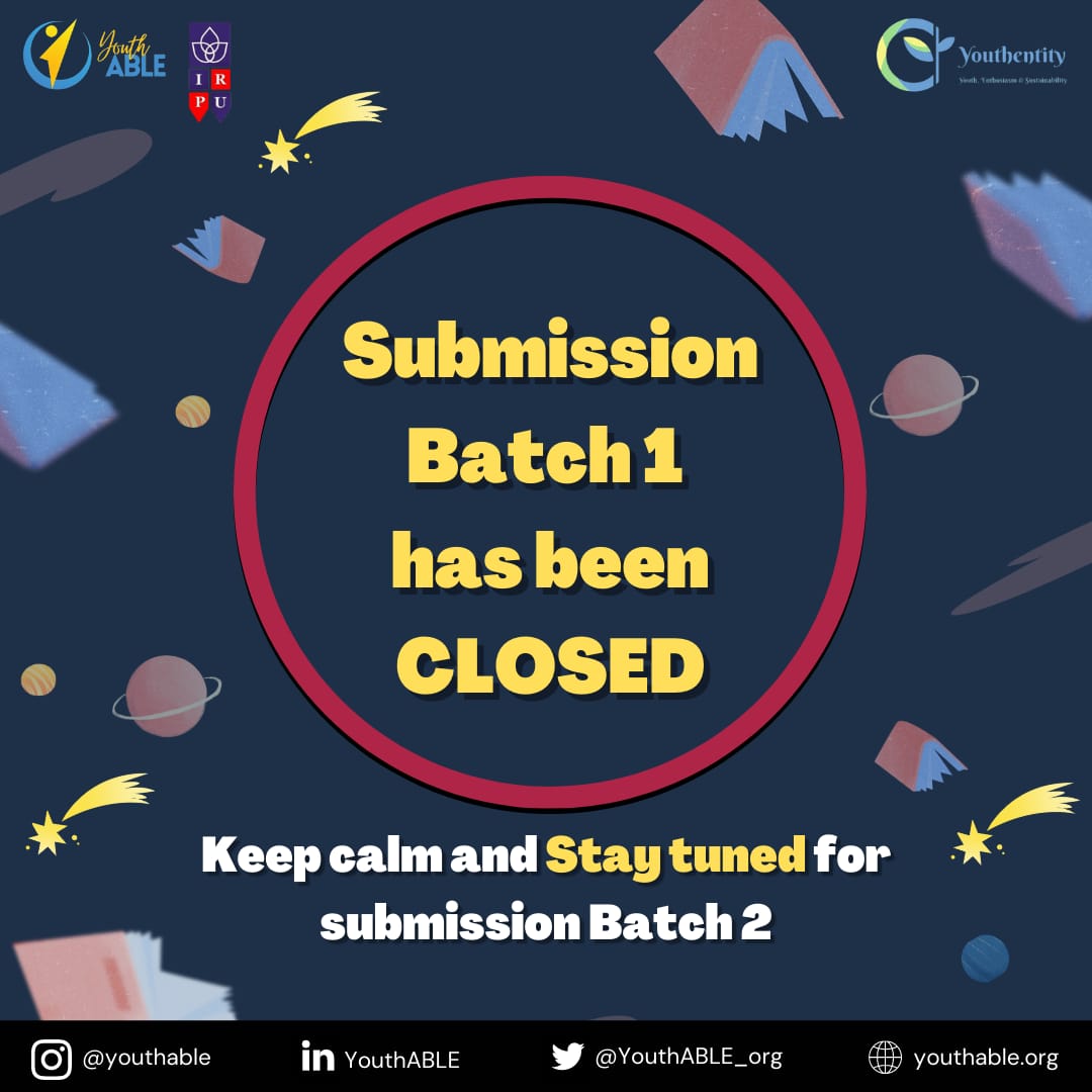 {ESSAY SUBMISSION BATCH 1 2021 CLOSED}

It’s officially closed!!
We would like to say thank you and appreciate all participants' enthusiasm to this competition!

#YouthABLE #YOUthentity #lombaessay   #lombanasional #essaynasional #lombapelajar #informasilomba #lombaonline