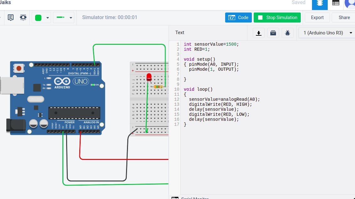 AudreyMunyiva's tweet image. Day 15 of #100DaysOfCode #codeHive2021 #womenintech #IoT this time i lit an LED using a potentiometer