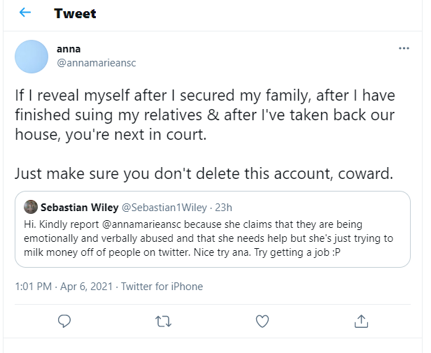 Sebastian1Wiley's tweet photo. Why did you delete your tweet? @annamarieansc  HAHAHAHAHAHAHH https://t.co/Q6uxxs1owe