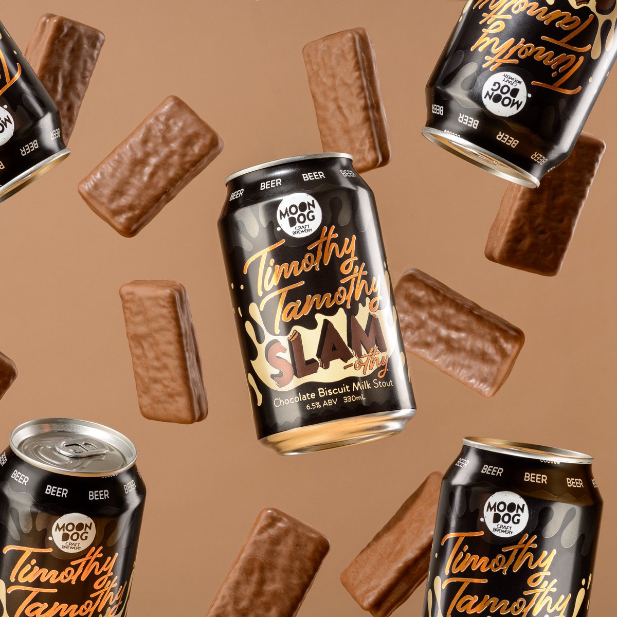Timothy Tamothy Slamothy Chocolate Biscuit Milk Stout is back and the third rendition of our glorious bikkie beer does not disappoint! Think chocolate-y, biscuit-y, beer-y goodness! Head here to shop: bitly.com/MoonDogStore