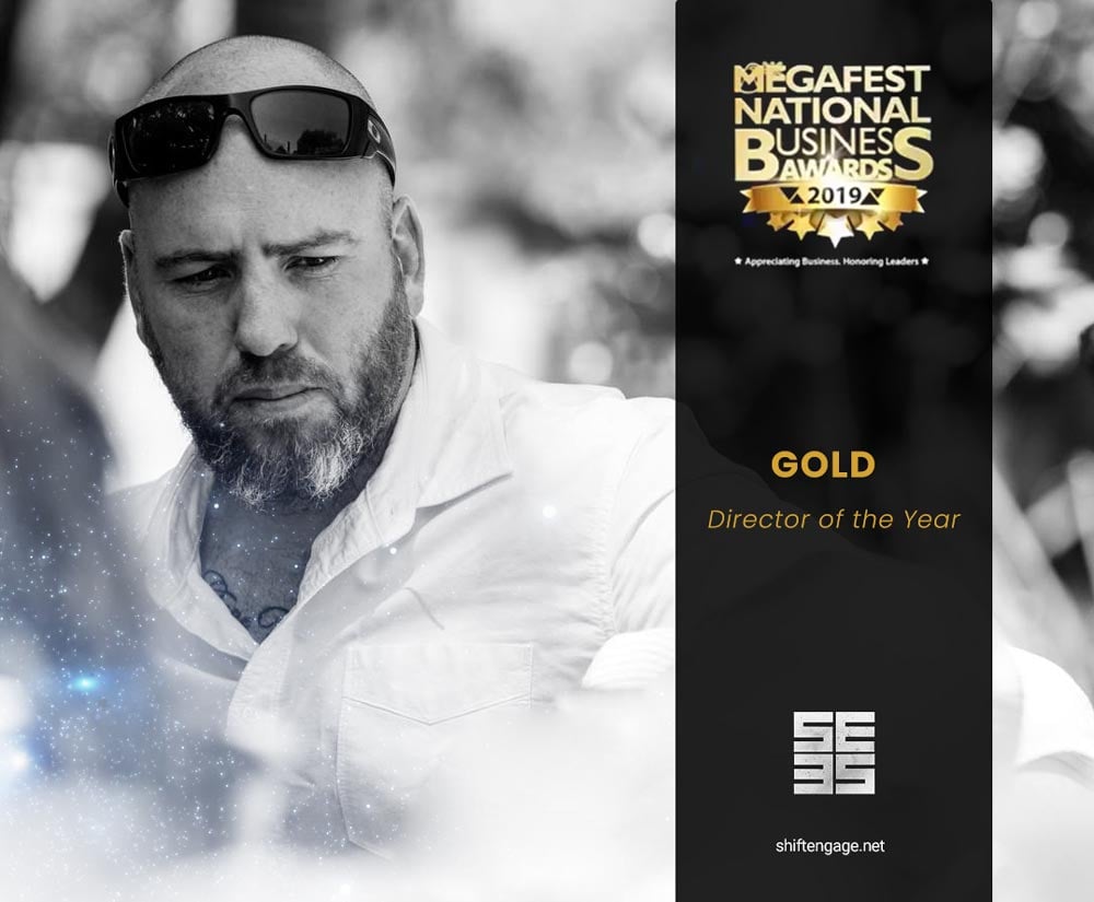 Shift__ENGAGE's tweet photo. Our very own Brett Mead has been awarded  #Gold in the 'Director of the Year' Category at the National @Megafest Awards 🏅 #PurposeBuiltCreative https://t.co/fuBnWXa2GZ