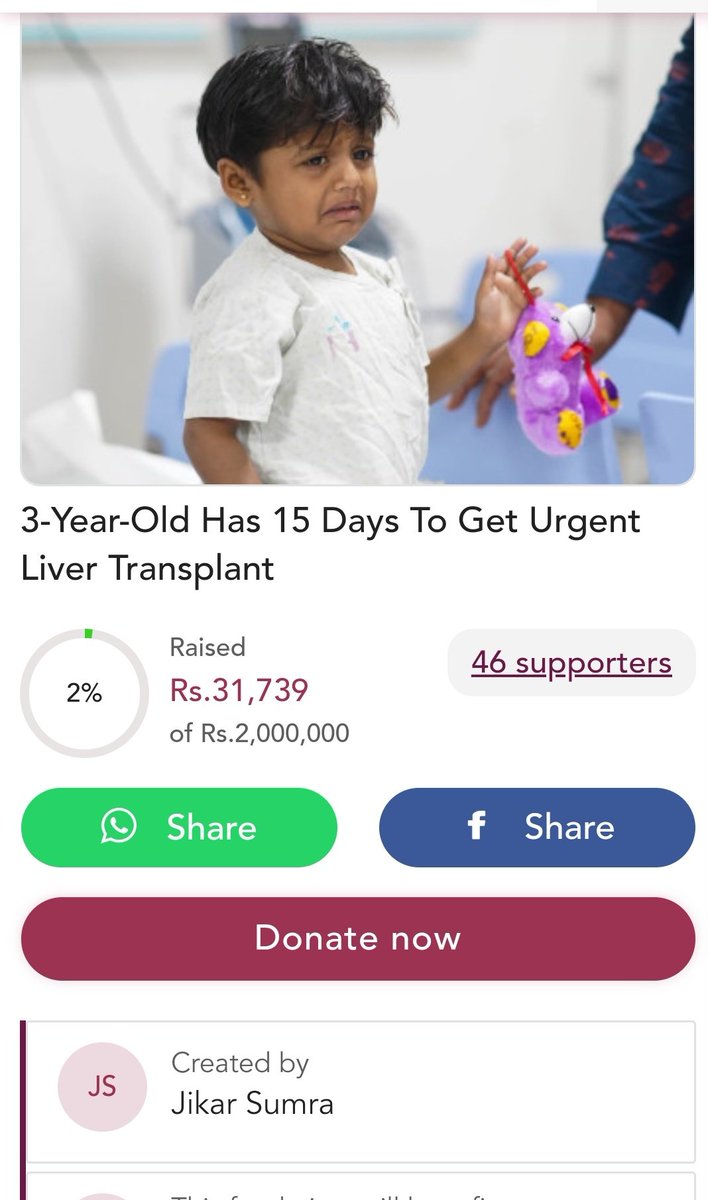 aminsumra12's tweet photo. https://t.co/2Yf5hxncl1

This baby needs an urgent treatment plz help to raise the fund,i have shared the Link and SS of the same,If any one can help her🙏🙏 I  request Mr. @SonuSood @SoodFoundation @IlaajIndia to help her. https://t.co/ibQfQInDol