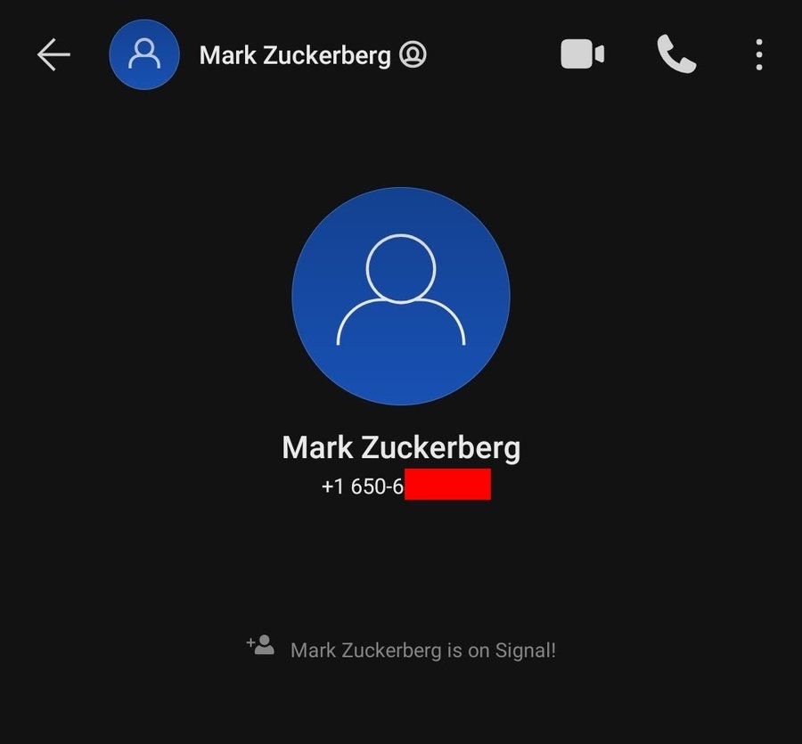 GotoNathan's tweet image. Leaked phone number of Mark Zuckerberg reveals he is on Signal

Zuckerberg&apos;s phone number was among the leaked data of 533 million Facebook users. A security researcher confirmed that Zuckerberg uses Signal app.

 #cybersecurity  #privacy  #hacking