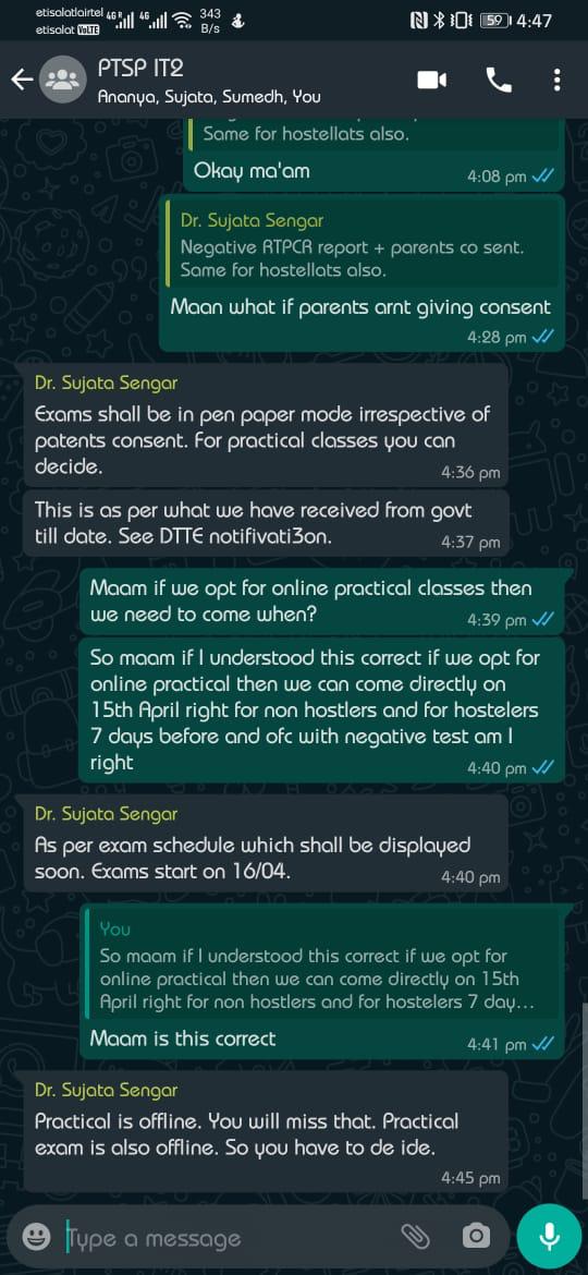DepressedEngin6's tweet photo. The covid situation in the country is escalating, yet NSUT is pushing for offline exams under Dr. Sujata Sengar (dean) by violating UGC guidelines, see the attached images and please #RETWEEET  @msisodia @TimesNow @IndiaToday @GautamGambhir https://t.co/5NonOgnvx1
