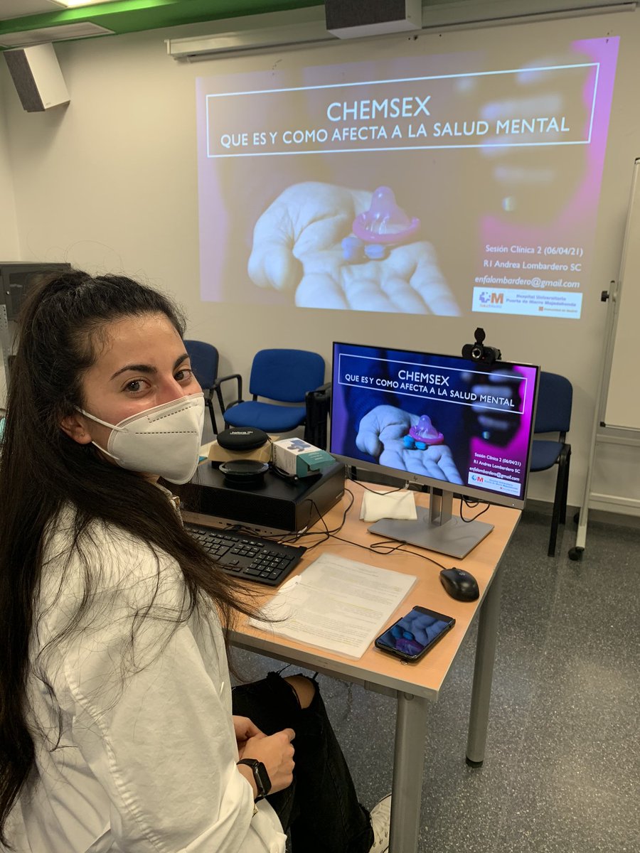 LaMayanga's tweet photo. Sesión clínica de #EIR #SALUDMENTAL @Andrea_LSC #somospuertadehierro #chemsex #excelencia #sesionclinica #reconocimientoEIR IMPULSEMOS LA EXCELENCIA EN #cuidados #enfermeria https://t.co/A6rnZHzfoQ