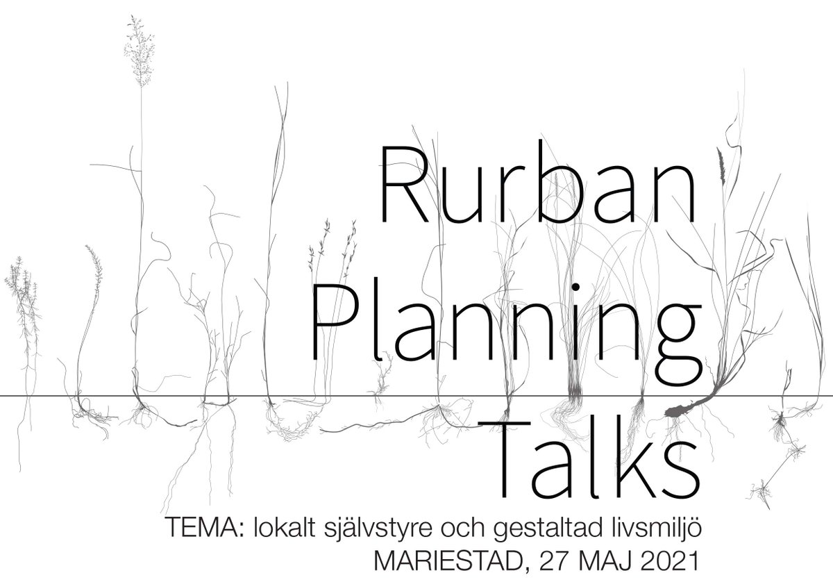 Tips på intressant event! Rurban Planning Talks 2021- Lokalt självstyre och gestaltad livsmiljö
Tid: 27 maj, klockan 08:30-17:00 dacapomariestad.se/rurbanplanning…