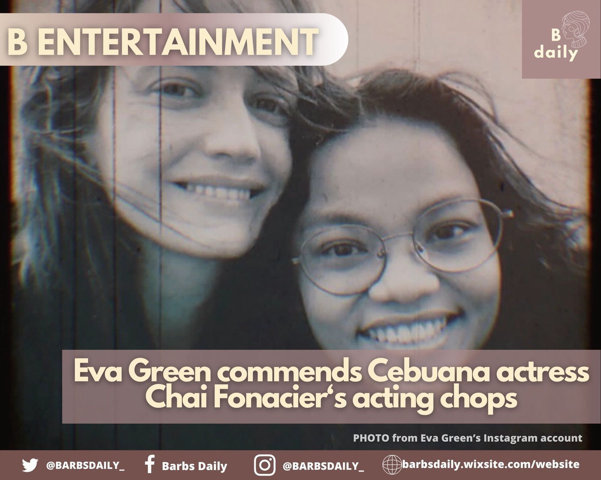 janismoises_'s tweet photo. Hollywood star Eva Green praises Cebuana actress Chai Fonacier’s acting chops in an Instagram post after two months of shooting in Ireland for the upcoming psychological thriller film “Nocebo.”

#BEntertainment https://t.co/PAepCCLxlj