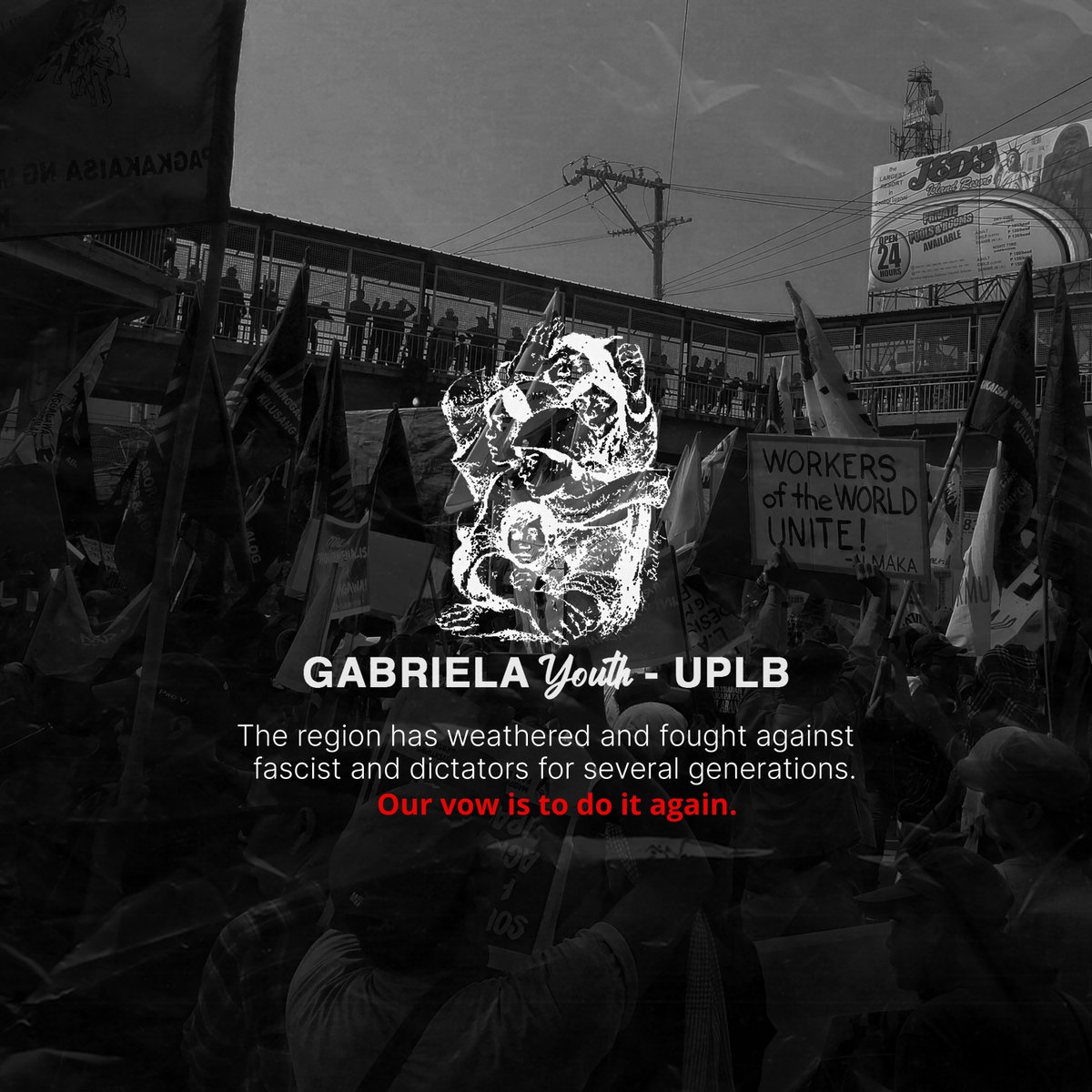 uplbgabyouth's tweet photo. 10 activists killed.
6 arrested.
2 bloody sundays.
Countless search warrants manufactured.

The region has weathered and fought fascists and dictators for several generations.

OUR VOW IS TO DO IT AGAIN.

#SouthernTagalogFightsBack
#DefendSouthernTagalog
#GlobalDayOfAction https://t.co/sP5UXGL93l