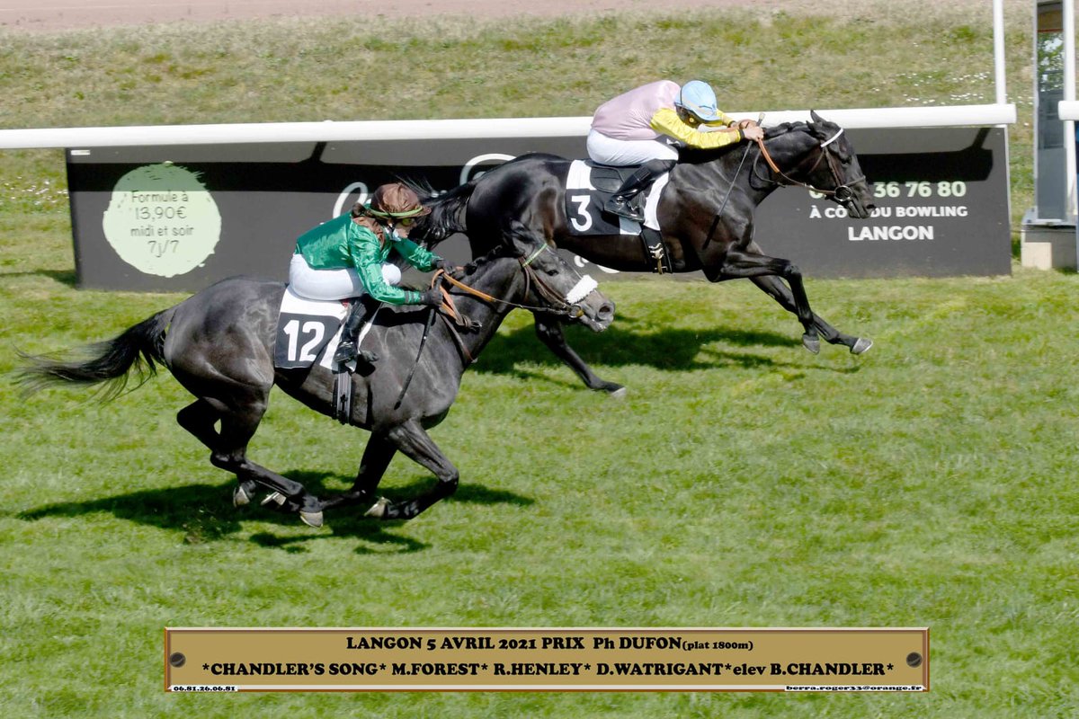 Belle victoire pour Chandler's Song à LANGON, PRIX Ph DUFON, le 5 avril 2021🏆
O : R. Henley / B. Chandler
T : #DamiendeWatrigant
B : Brian Chandler / R. Henley