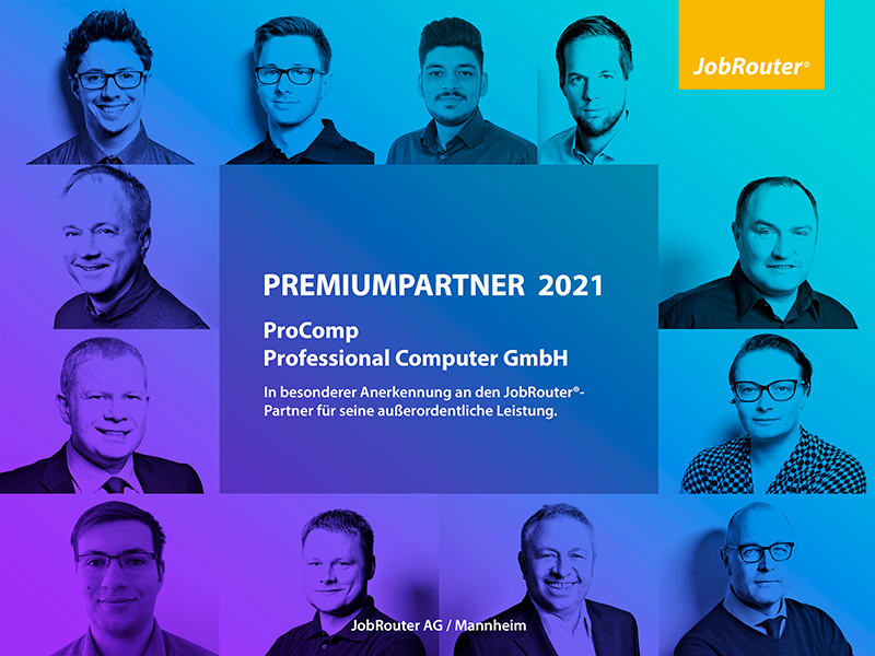 procompgmbh's tweet photo. Bereits zum fünften Mal in Folge wurden wir als @jobrouter Premium Partner ausgezeichnet.

Wisst ihr welche Prozesse sich auch einfach digitalisieren lassen? Wir haben hier eine Übersicht für Euch: https://t.co/YEKix6H4jT https://t.co/pgb4DyWupv