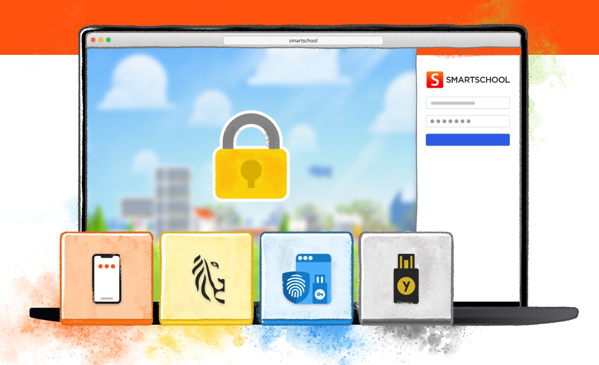 Meld jij al veilig aan in twee stappen (2FA) via itsme, Vlaamse overheid, authenticator app of security key? Alle info lees je op smartschool.be/aanmelden-in-t…