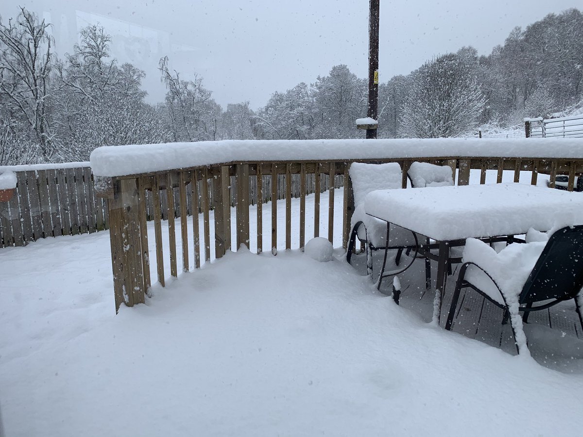 Really didn’t want to see this when I got up today!!!! ❄️❄️⛄️🙄#bloodysnow #snow #scottishhighlands #GlenAffric